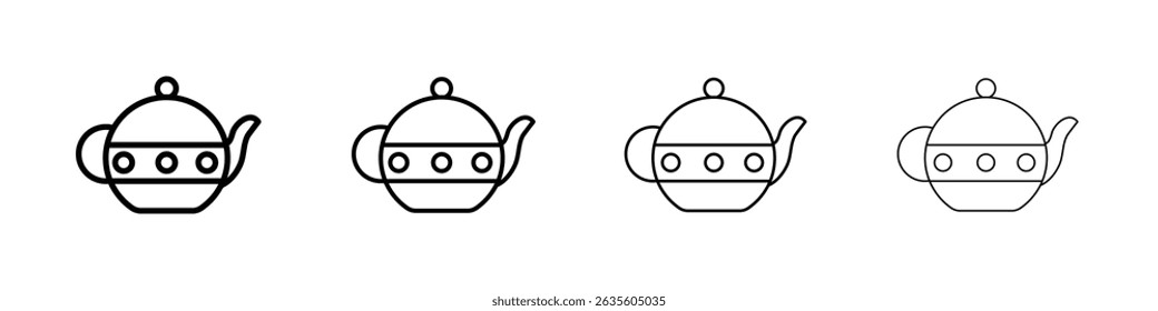 Ícone de bule Sinal de ilustração plana