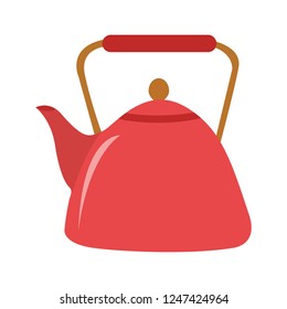 teapot icon. Flat illustration of vector kettle. tea isolated on white background. drinks sign symbol