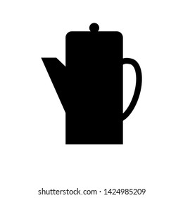 Teapot icon. Flat illustration of vector kettle. Drinks sign symbol. Tea isolated on white background. 