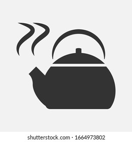 teapot icon Flat illustration of a vector
