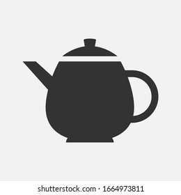 teapot icon Flat illustration of a vector