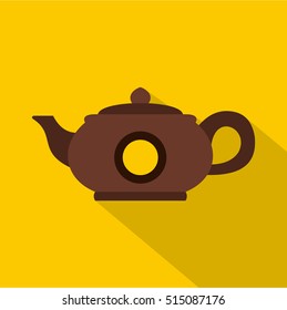 Teapot icon. Flat illustration of teapot vector icon for web design