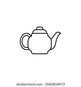 Teapot icon Flat isolated outline sign