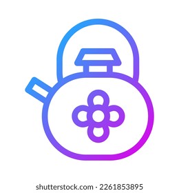 teapot icon gradient purple style chinese new year illustration vector perfect. Icon sign from modern collection for web. Nice design perfect.