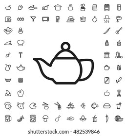 Teapot icon illustration isolated vector sign symbol