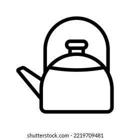 Icono de la tetera. Señal de los cohetes. ilustración vectorial