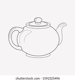 Teapot icon line element. Vector illustration of teapot icon line isolated on clean background for your web mobile app logo design.
