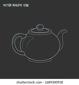 Teapot icon line element. Vector illustration of teapot icon line isolated on clean background for your web mobile app logo design.