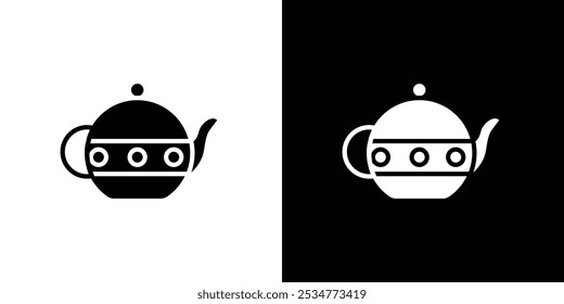 Teapot icon linear logo isolated