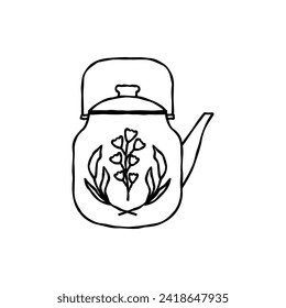 Teapot icon linear style item