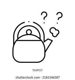 teapot icon. Linear style sign isolated on white background. Vector illustration
