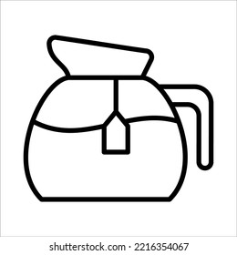 Teapot Icon Logo Design Vector Template Illustration Sign And Symbol