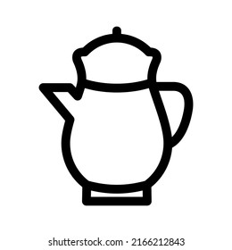 teapot icon or logo isolated sign symbol vector illustration - high quality black style vector icons
