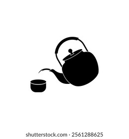 Teapot icon logo. Nature beauty icon vector. makeup cosmetic icon vector