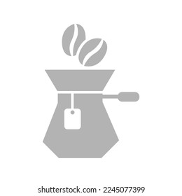 teapot icon on a white background, vector illustration