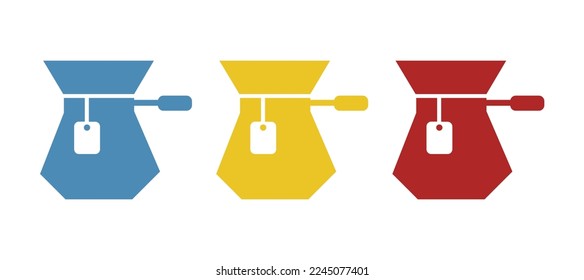 teapot icon on a white background, vector illustration