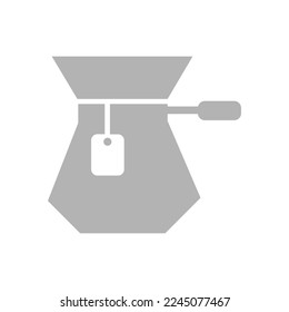 teapot icon on a white background, vector illustration