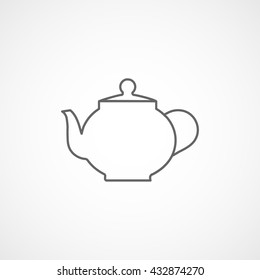 Teapot Icon On White Background
