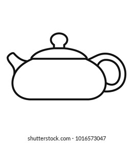 Teapot icon. Outline illustration of teapot vector icon for web