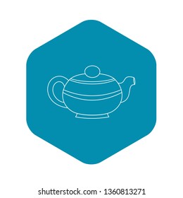 Teapot icon. Outline illustration of teapot vector icon for web