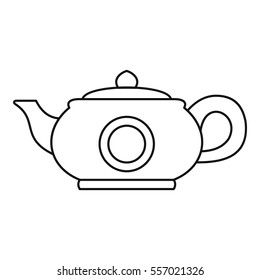 Teapot icon. Outline illustration of teapot vector icon for web design