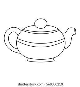 Teapot icon. Outline illustration of teapot vector icon for web