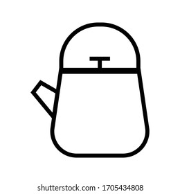 teapot icon outline isolated vector illustration