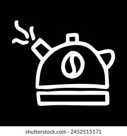 teapot icon outline vector design