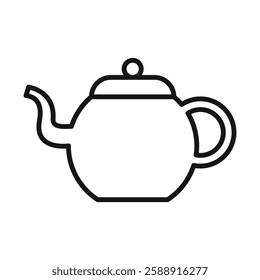 Teapot icon Outline vector symbol sign