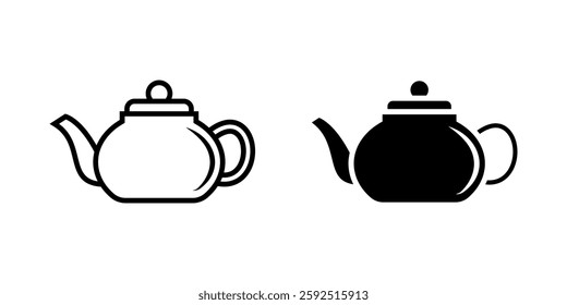 Teapot icon set. icon. for mobile concept and web design on white background