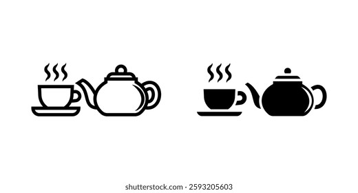 Teapot icon set. icon. for mobile concept and web design on white background