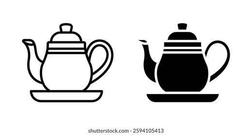 Teapot icon set. icon. for mobile concept and web design on white background