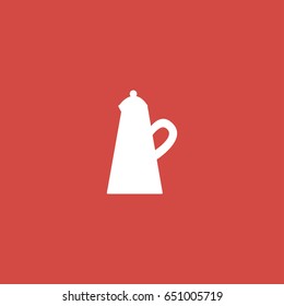 teapot icon. sign design. red background