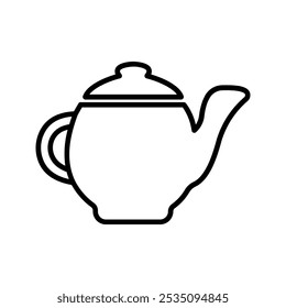 Teapot icon. sign for mobile concept and web design color editable