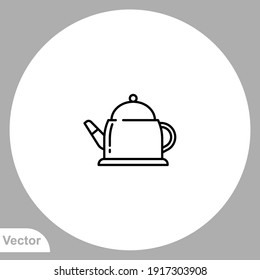 Teapot icon sign vector. Symbol, logo illustration for web and mobile.