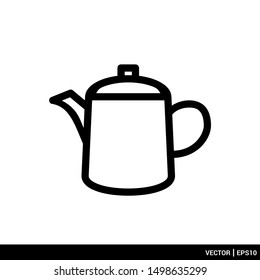 Teapot icon simple design vector illustration logo template. EPS 10