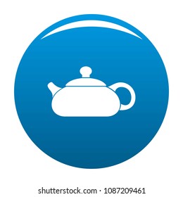 Teapot icon. Simple illustration of teapot vector icon for any design blue