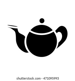 Teapot icon in simple style on a white background