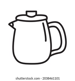 teapot icon symbol clipart. drinking container.