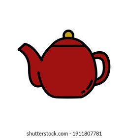 Teapot Icon Symbol Illustration. Dishware Logo Vector
