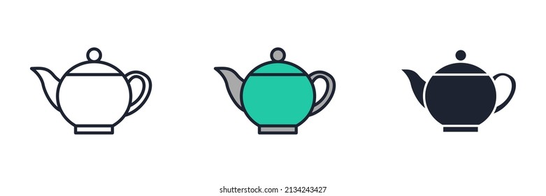 Teapot Icon Symbol Template For Graphic And Web Design Collection Logo Vector Illustration