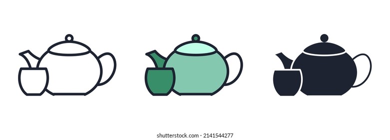Teapot icon symbol template for graphic and web design collection logo vector illustration