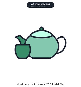 Teapot icon symbol template for graphic and web design collection logo vector illustration
