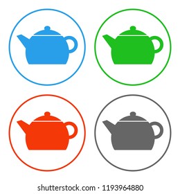 Teapot icon. Tea break symbol. Vector.