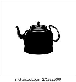 Ícone De Bule, Ícone De Bule De Chá, Ilustração De Arte Vetorial De Ícone De Chaleira De Chá