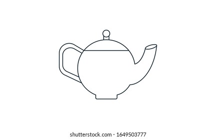 The teapot icon Tea symbol Flat vector image