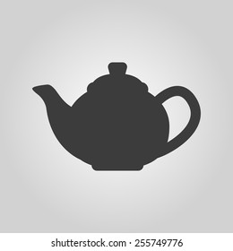 The teapot icon. Tea symbol. Flat Vector illustratio