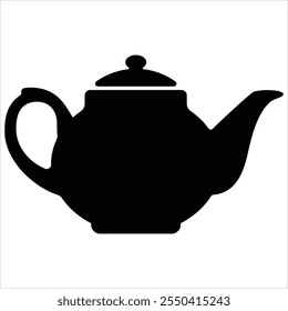 Icono de la tetera para la hora del té y el diseño de la cocina