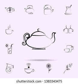 Teapot icon. Universal set of tea for website design and development, app development