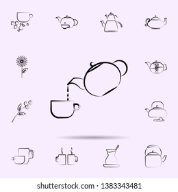 Teapot icon. Universal set of tea for website design and development, app development